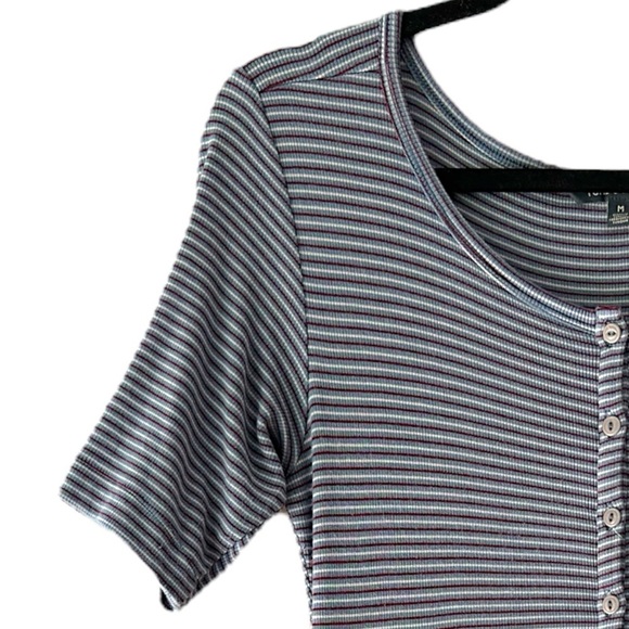 TOAD & CO | NWOT DAISY RIB STRIPED HENLEY DRESS POCKETS MICRO MODAL | MEDIUM - Picture 4 of 12